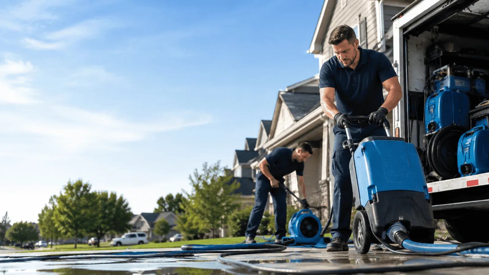 Basement Flooding being performed in Harrington Park, NJ